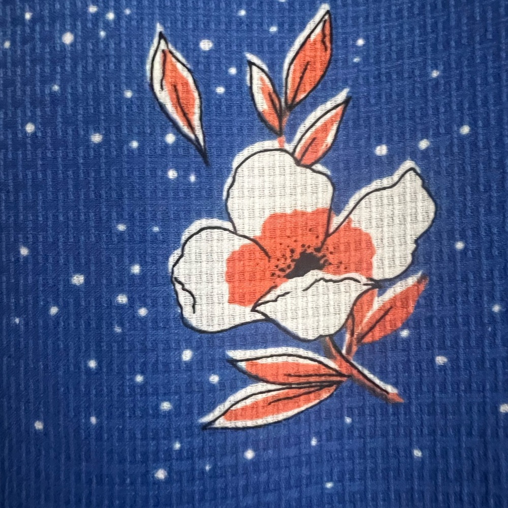 Love Stitch Floral Blue Blouse - M - Picture 5 of 7